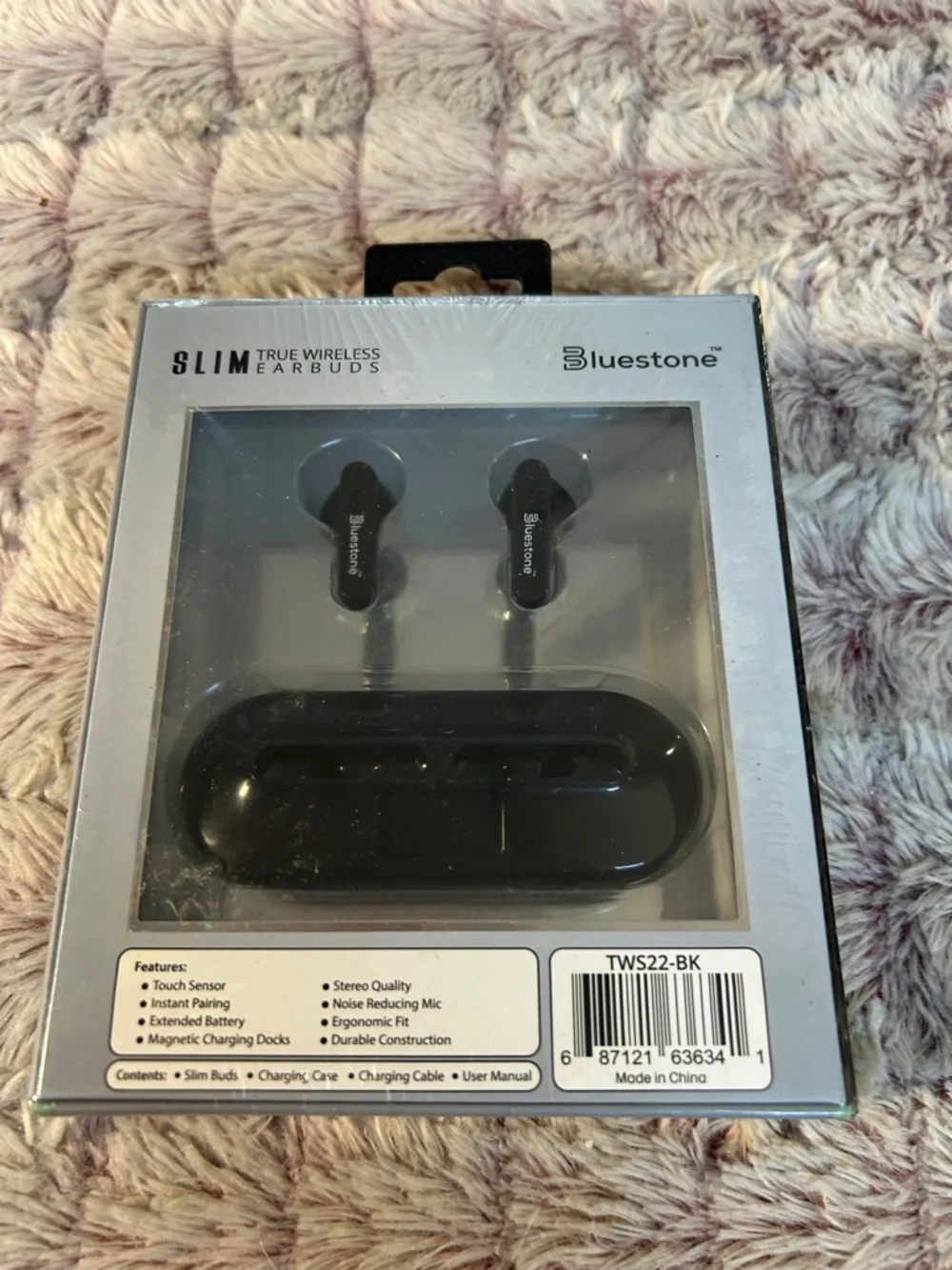 Slim True Wireless Earbuds - Black. New